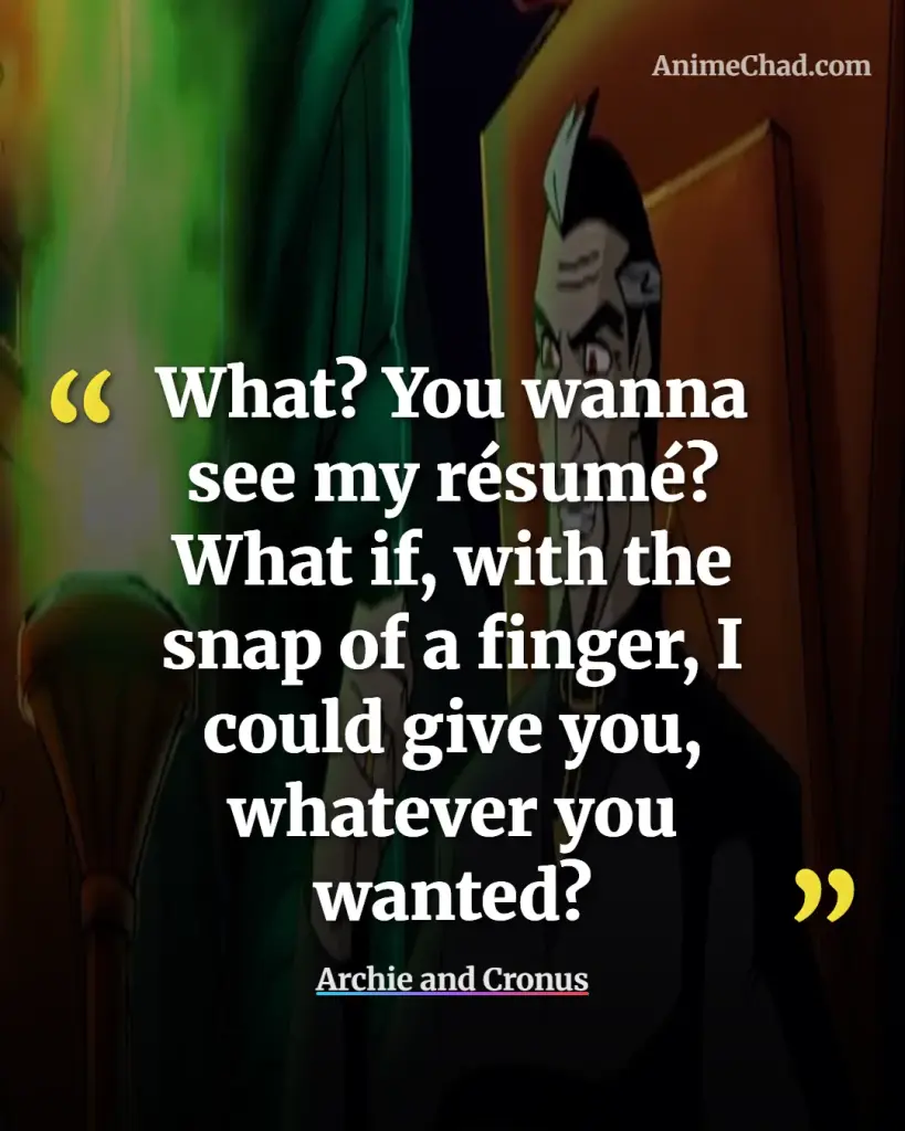 Archie And Cronus Quotes