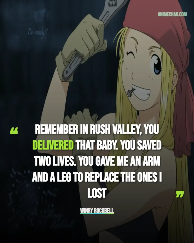 Winry Rockbell Quotes