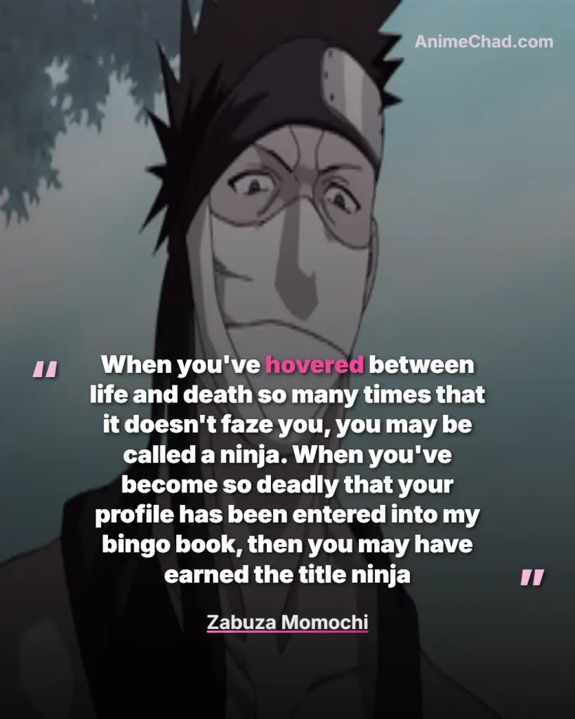 Zabuza Momochi Quotes