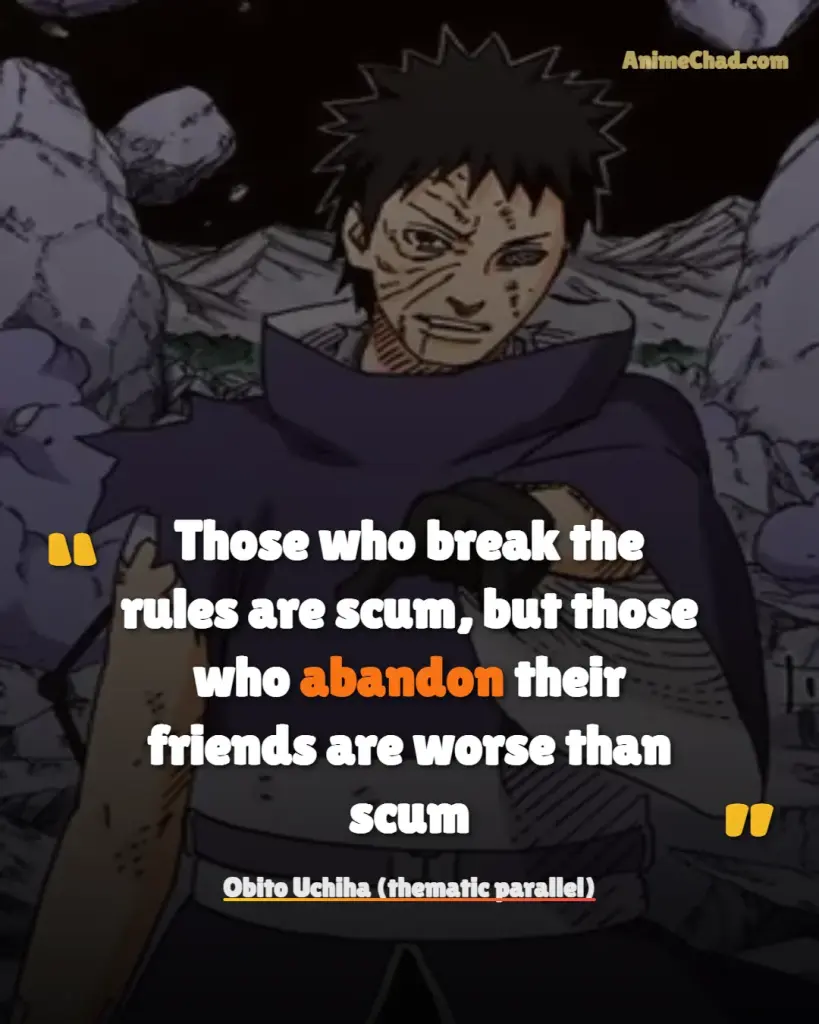 Obito Uchiha (thematic Parallel) Quotes