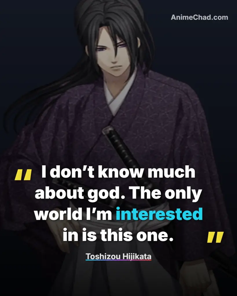Toshizou Hijikata Quotes