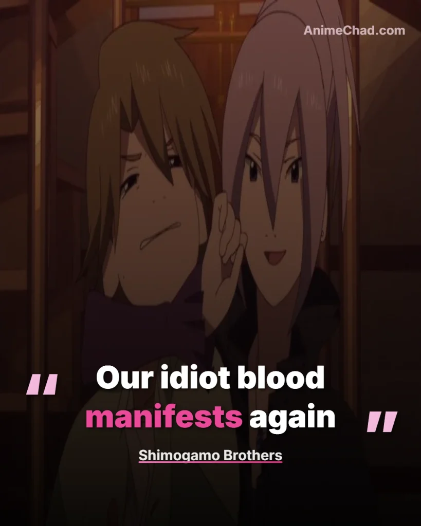 Shimogamo Brothers Quotes